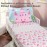 EVERYDAY KIDS 3-Piece Toddler Fitted Sheet, Flat Sheet and Pillowcase Set - Princess Storyland - Soft Breathable Microfiber Girls Toddler Bed Sheets Set