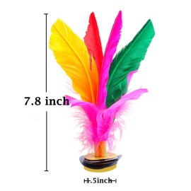 Bleiou 6 Pack Chinese Jianzi Colorful Feather Kicking Shuttlecock Foot Sports Toy Game