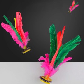 Bleiou 6 Pack Chinese Jianzi Colorful Feather Kicking Shuttlecock Foot Sports Toy Game