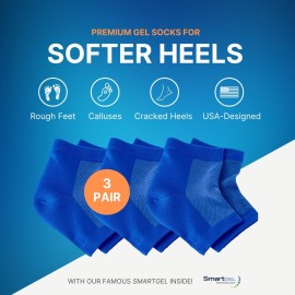 NatraCure Vented Moisturizing Gel Heel Sleeves (Color: Royal Blue) - 3 Pairs - (608-M-RB CAT3PK) - Size: Regular