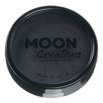Pro Face & Body Paint Cake Pots by Moon Creations - Black - Professional Water Based Face Paint Makeup for Adults, Kids - 1.26oz