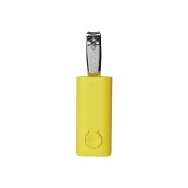 unhex - Sport Case 02 - Small Nail Clipper + Carabiner Hook - Pedicure Tools, Nail Kit, Nail Clippers, Self Care, Nail Cutter, Toenail Clippers - Black/Yellow/Grey