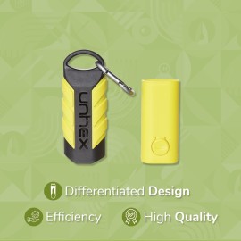 unhex - Sport Case 02 - Small Nail Clipper + Carabiner Hook - Pedicure Tools, Nail Kit, Nail Clippers, Self Care, Nail Cutter, Toenail Clippers - Black/Yellow/Grey