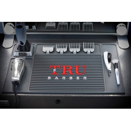 TRU BARBER Organizer Mat 18 X 13 (Charcoal Grey) Flexible PVC Station Mat, Salon Barbershop Work Station Pad, Anti-Slip TRU BARBER Organizer Mat 18 X 13 (Charcoal Grey) Flexible PVC Station Mat, Salon Barbershop Work Station Pad, Anti-Slip
