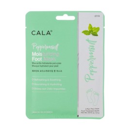 Cala Peppermint moisturizing foot masks 3 count, 3 Count(Pack of 1)
