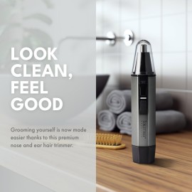 ToiletTree Products Water Resistant Heavy Duty Steel Nose Trimmer with LED Light and Travel Case