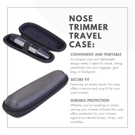 ToiletTree Products Water Resistant Heavy Duty Steel Nose Trimmer with LED Light and Travel Case