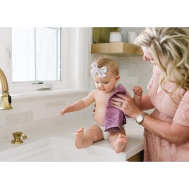 Copper Pearl 6 Ultra Soft Baby Bath Washcloths Premium Large Soft Lily (Purple/Lavender/Gray) 11 x 11 Towels