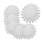 DNHCLL 10PCS White Acrylic Wheel False Nail Art Tips Practice Display for Nail Art Tool