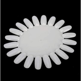 DNHCLL 10PCS White Acrylic Wheel False Nail Art Tips Practice Display for Nail Art Tool