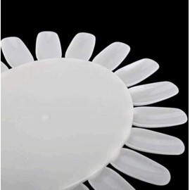 DNHCLL 10PCS White Acrylic Wheel False Nail Art Tips Practice Display for Nail Art Tool