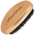 Aosina Wave Brush for Men - Beech Wood & Black Boar Bristle Brush for Cultivating Beards, Hair Waves, and Wolfing