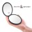 Gospire 4 Ultra-Thin Pocket Makeup Mirror for Travel, 1X/10X Double Sided Magnifying Portable Compact Handbag Handheld Round Foldable Cosmetic Mirror for Women (Black)