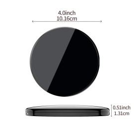 Gospire 4 Ultra-Thin Pocket Makeup Mirror for Travel, 1X/10X Double Sided Magnifying Portable Compact Handbag Handheld Round Foldable Cosmetic Mirror for Women (Black)