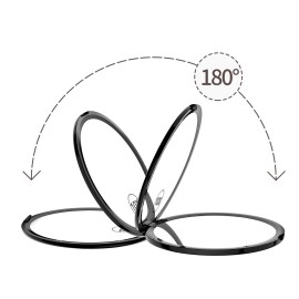 Gospire 4 Ultra-Thin Pocket Makeup Mirror for Travel, 1X/10X Double Sided Magnifying Portable Compact Handbag Handheld Round Foldable Cosmetic Mirror for Women (Black)