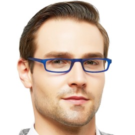 OCCI CHIARI Womens Reading Glasses TR90 Reader For Men 1.0 1.25 1.5 1.75 2.0 2.25 2.5 2.75 3.0 3.5 4.0 5.0 6.0 (Blue,125)