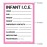 BlueApe ICE Infant Car Seats Medical Information Stickers - Emergency Stickers for Cars - Baby Monitor Car Accessories (Pink 3 Pack)