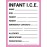 BlueApe ICE Infant Car Seats Medical Information Stickers - Emergency Stickers for Cars - Baby Monitor Car Accessories (Pink 3 Pack)