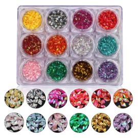 YesLady Nail Art Rhombus Sequins Mermaid 3D Sparkling Stickers Colorful Manicure Tips 12 Boxes YesLady Nail Art Rhombus Sequins Mermaid 3D Sparkling Stickers Colorful Manicure Tips 12 Boxes