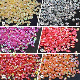 YesLady Nail Art Rhombus Sequins Mermaid 3D Sparkling Stickers Colorful Manicure Tips 12 Boxes YesLady Nail Art Rhombus Sequins Mermaid 3D Sparkling Stickers Colorful Manicure Tips 12 Boxes