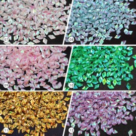 YesLady Nail Art Rhombus Sequins Mermaid 3D Sparkling Stickers Colorful Manicure Tips 12 Boxes YesLady Nail Art Rhombus Sequins Mermaid 3D Sparkling Stickers Colorful Manicure Tips 12 Boxes