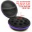AFMNQZ Glass Bottle Bundle Essential Oils Case Hard Round Carrying Case Storage Bag for 1ML 2ML Roller Bottles Oil Vial Bottles (12 Holes Purple)