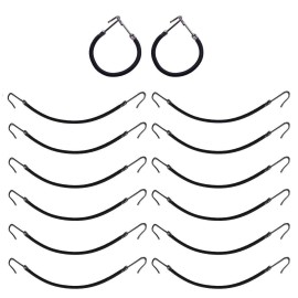 20pcs Bungee Hair Ties with Hooks - Elastic Hair Bands, Ponytail Holders, Hair Wraps