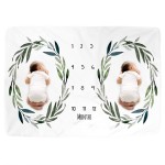 Kute \'n\' Koo Premium Fleece Twins Baby Monthly Milestone Baby Blanket for Girl Boy, Large Personalized Photography Background Blankets, Thick Fleece for Mom Newborn