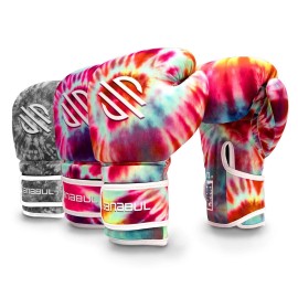 Sanabul Funk Strike Tie Dye Gel Boxing Gloves for Men & Women, Stylish and Protective Kickboxing Muay Thai Gloves for Training Sparring Punching Bag, Classic Swirl 10 oz