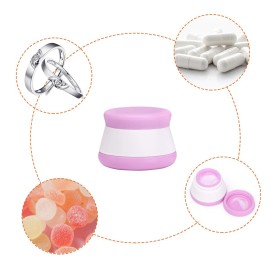 AOUTACC 5 Pack Travel Containers, TSA Approved 20ml Leakproof Silicone Cream Jars Squeezable Portable Soft Travel Bottles for Shampoo Conditioner Lotion Face Hand Body Cream Toiletries