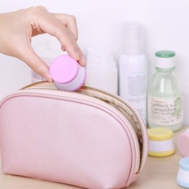 AOUTACC 5 Pack Travel Containers, TSA Approved 20ml Leakproof Silicone Cream Jars Squeezable Portable Soft Travel Bottles for Shampoo Conditioner Lotion Face Hand Body Cream Toiletries