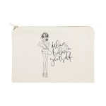 The Cotton & Canvas Co. Darling, Believe in Yourself Feminist, Motivational Cosmetic Bag and Travel Make Up Pouch