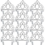XiangGuanQianYing 12 Pieces Dress up Crowns Princess Crowns and Tiaras Dress up Costume Party Favor Accessories Silver Tiaras for Little Girls for Kids Wedding Prom Birthday Party