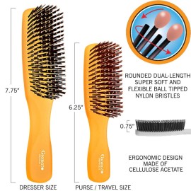 Giorgio GIO1 Gentle Hair Brush Dresser Size. Wet & Dry Pro Hair Brush Detangler. Soft for Sensitive Scalp. Good For Men Women & Kids All hair lengths. Durable and Anti-Static. (Set, Orange) Giorgio GIO1 Gentle Hair Brush Dresser Size. Wet & Dry Pro Hair Brush Detangler. Soft for Sensitive Scalp. Good For Men Women & Kids All hair lengths. Durable and Anti-Static. (Set, Orange)
