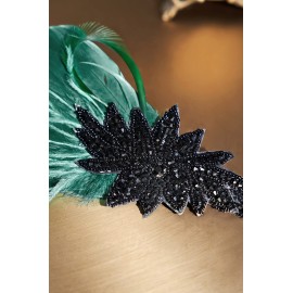 BABEYOND Vintage 1920s Flapper Headband Roaring 20s Great Gatsby Headpiece with Feather 1920s Flapper Gatsby Hair Accessories (Darkgreen) BABEYOND Vintage 1920s Flapper Headband Roaring 20s Great Gatsby Headpiece with Feather 1920s Flapper Gatsby Hair Accessories (Darkgreen)