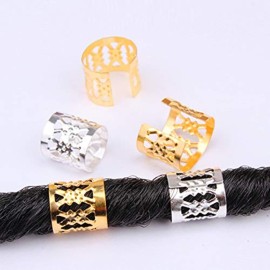 Dsoar 130 Pcs Dreadlocks Hair Cuffs Mixed Gold Sliver Hair Jewelry Metal Plated Beads For Braiding Hair Decoration Dreadlock Accessories With Storage Bottle Dsoar 130 Pcs Dreadlocks Hair Cuffs Mixed Gold Sliver Hair Jewelry Metal Plated Beads For Braiding Hair Decoration Dreadlock Accessories With Storage Bottle