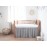 Dust Ruffle with Split Corners - 100% Cotton - for Nursery Crib Toddler Bedding Crib Bed Skirt for Baby Boys or Baby Girls, 14 Drop (Light Grey)