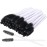 300 Pack Eyelash Mascara Wands Disposable Lash Brushes for Extensions Makeup Brush Applicators Tool Kit, White/Black