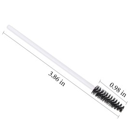 300 Pack Eyelash Mascara Wands Disposable Lash Brushes for Extensions Makeup Brush Applicators Tool Kit, White/Black