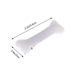 BinaryABC White Dog Bone Hair Clips Hairpins Barrette,Halloween Cosplay Party Accessories,10Pcs