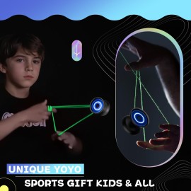 Light Up Yoyo - MAGICYOYO Y02 Aurora Professional Yoyo Unresponsive Yoyo with Yoyo Glove, Yoyo Storage Bag, Extra Battery,12 Yoyo Strings