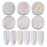 YesLady White Holographic Sequins 3D Nail Art Glitters Powder Manicure Decoration 6Pots