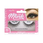 Amorus 3D Silk Mink Eyelash 22 (12 Pairs Multipack) Multi-layered 3D effect, Lightweight, Ultra-soft, Tapered-end