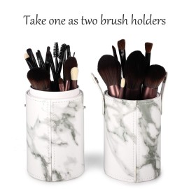 Makeup Brush Holder Travel Brushes Case Bag Cup Storage Dustproof for Women (Marble) Makeup Brush Holder Travel Brushes Case Bag Cup Storage Dustproof for Women (Marble)