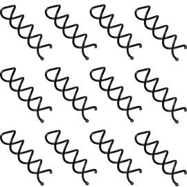 canjoyn 20 Pcs Spin Hair Pins Bridal Swirl Hair Twists Coils Hair Clips Wedding Bridal Metal Spiral Twist Updo Hair Pins Hair Accessories Jewel Hair Pin (Black)