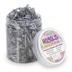 Hoyols Rubber Hair Ties Elastic Bands Ponytail Polyband Ties for Kids Women Girl 1000 Piece Pack (Silver Metal) TPR