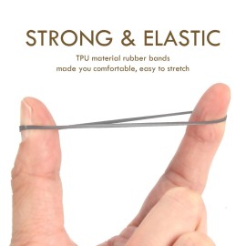 Hoyols Rubber Hair Ties Elastic Bands Ponytail Polyband Ties for Kids Women Girl 1000 Piece Pack (Silver Metal) TPR