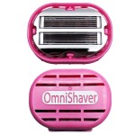 Premium Omnishaver with Pink Travel Case - The Fastest Way to Shave Head, Legs, Arms, Body, an Alternative to Disposable Shaving Razors Self Cleans & Strops During Use | Bald Head Shaver for Women