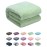 Fuzzy Throw Blanket, Plush Fleece Blankets for Adults, Toddler, Boys and Girls, Warm Soft Blankets and Throws for Bed, Couch, Sofa, Travel and Outdoor, Camping (Throw(50x70), L-Pastel Green)
