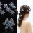 canjoyn 20 Pcs Snowflake Spin Hair Pins Swirl Hair Twists Coils Hair Clips Wedding Bridal Gem Rhinestone Metal Spiral Twist Bun Hair Pins Hair Accessories Jewel Hair Pin (Blue)
